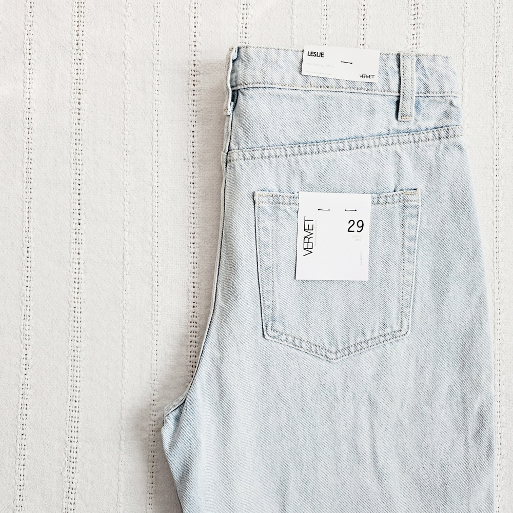 Vervet High Rise 90's Vintage Flare Jeans Cropped Cotton Retro Leslie 29 NEW - Picture 11 of 12